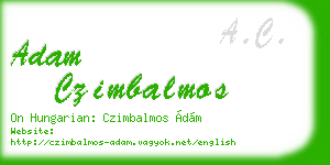adam czimbalmos business card